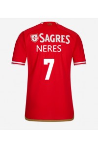 Benfica David Neres #7 Jalkapallovaatteet Kotipaita 2023-24 Lyhythihainen